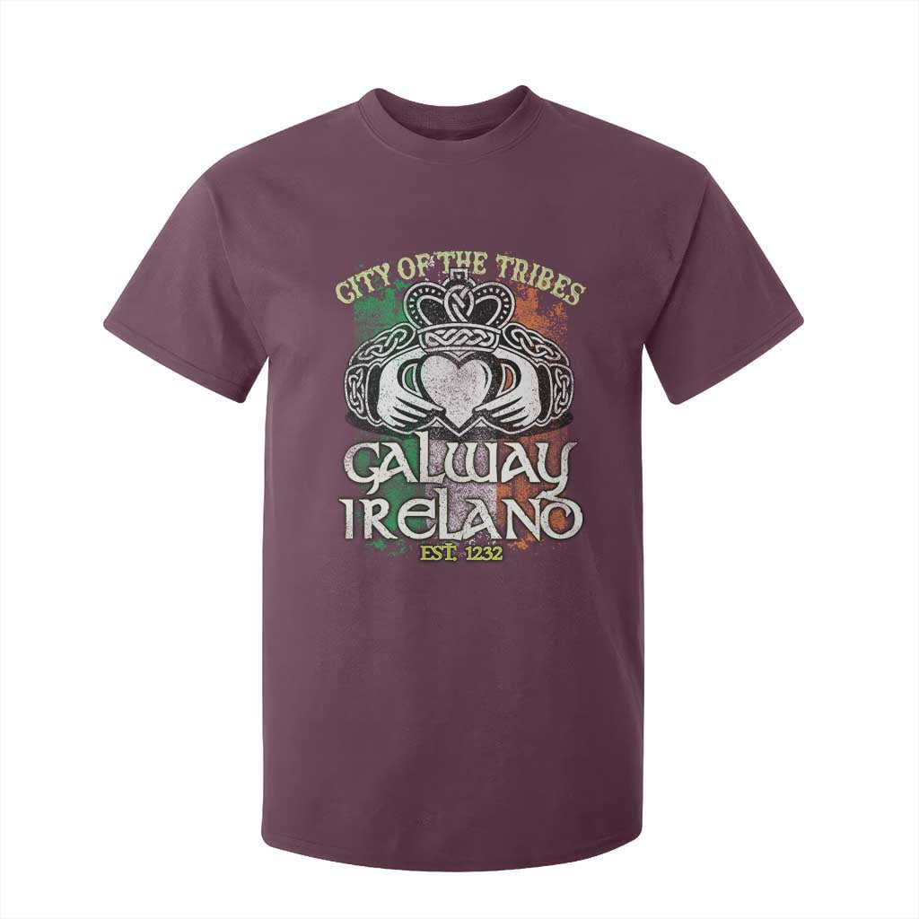 Galway Ireland T Shirt For Kid City Of The Tribes Est 1232 TS09 Maroon Print Your Wear