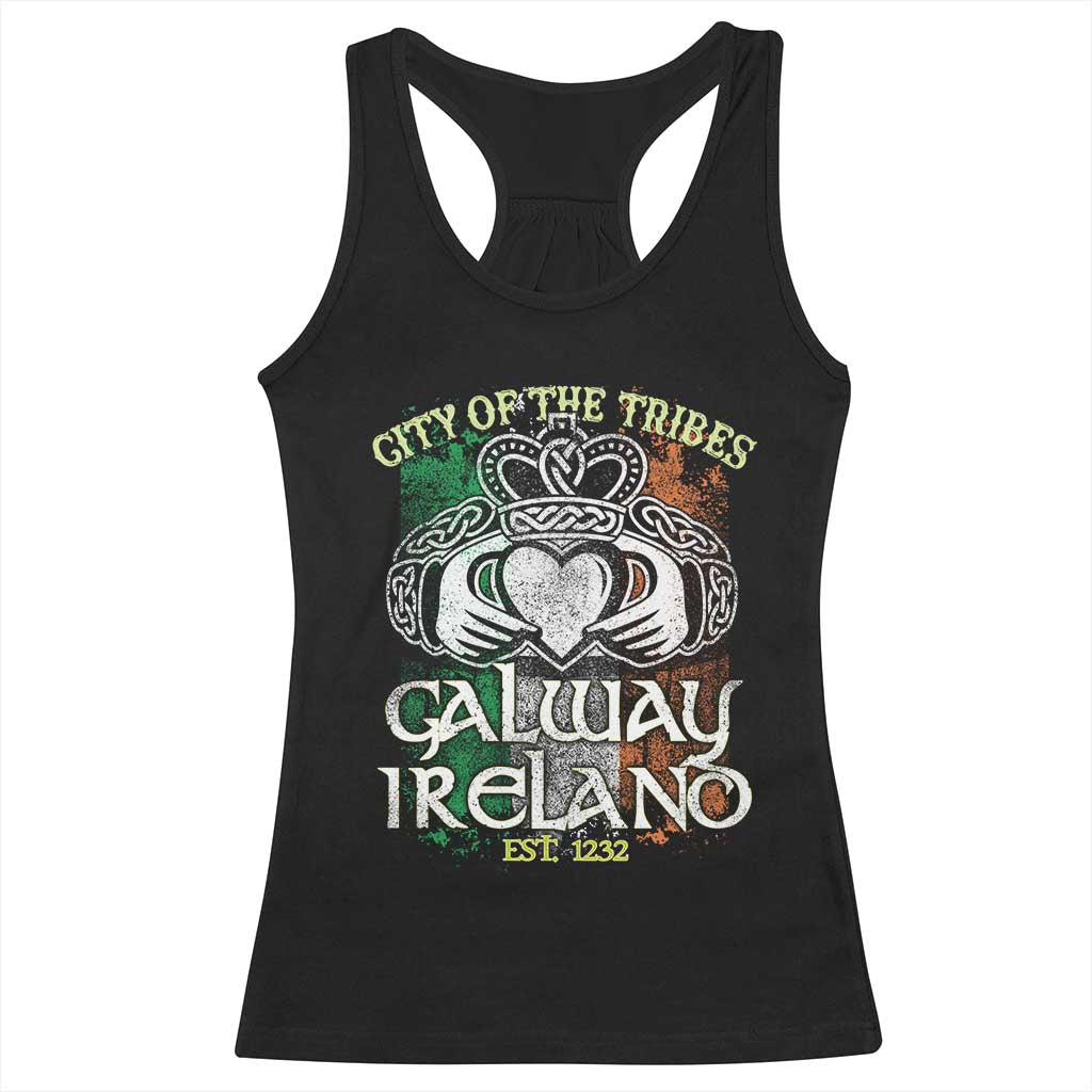 Galway Ireland Racerback Tank Top City Of The Tribes Est 1232 TS09 Black Print Your Wear