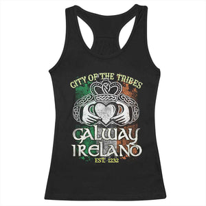 Galway Ireland Racerback Tank Top City Of The Tribes Est 1232 TS09 Black Print Your Wear