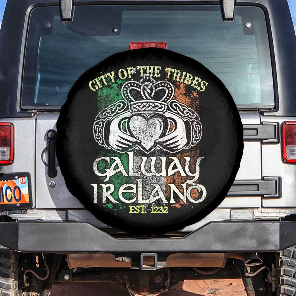 Galway Ireland Spare Tire Cover City Of The Tribes Est 1232 TS09 No hole Black Print Your Wear