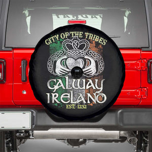 Galway Ireland Spare Tire Cover City Of The Tribes Est 1232 TS09 Black Print Your Wear