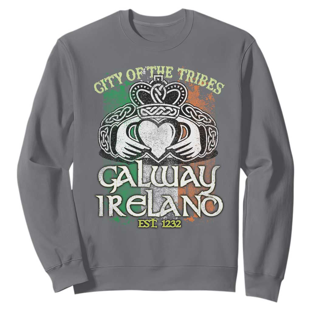 Galway Ireland Sweatshirt City Of The Tribes Est 1232 TS09 Charcoal Print Your Wear