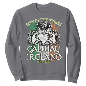 Galway Ireland Sweatshirt City Of The Tribes Est 1232 TS09 Charcoal Print Your Wear