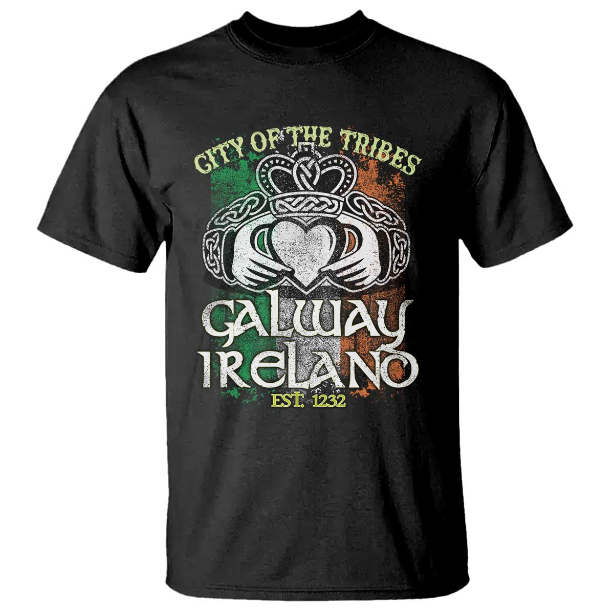 Galway Ireland T Shirt City Of The Tribes Est 1232 TS09 Black Print Your Wear
