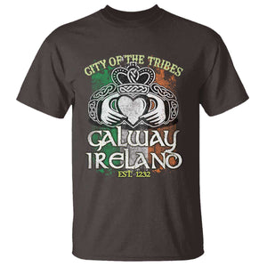 Galway Ireland T Shirt City Of The Tribes Est 1232 TS09 Dark Chocolate Print Your Wear