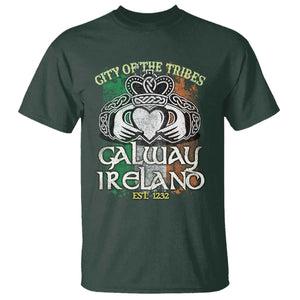 Galway Ireland T Shirt City Of The Tribes Est 1232 TS09 Dark Forest Green Print Your Wear