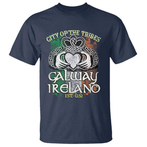 Galway Ireland T Shirt City Of The Tribes Est 1232 TS09 Navy Print Your Wear