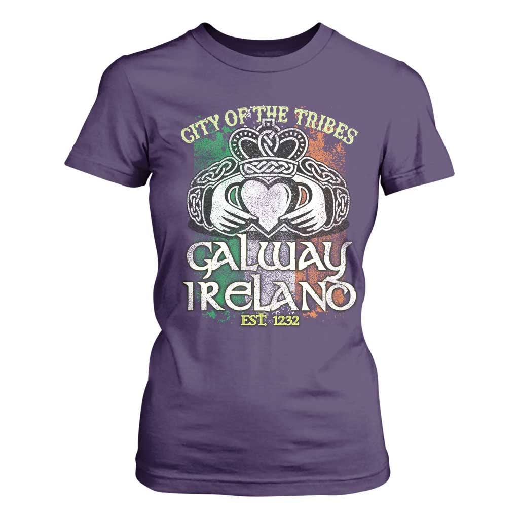 Galway Ireland T Shirt For Women City Of The Tribes Est 1232 TS09 Purple Print Your Wear