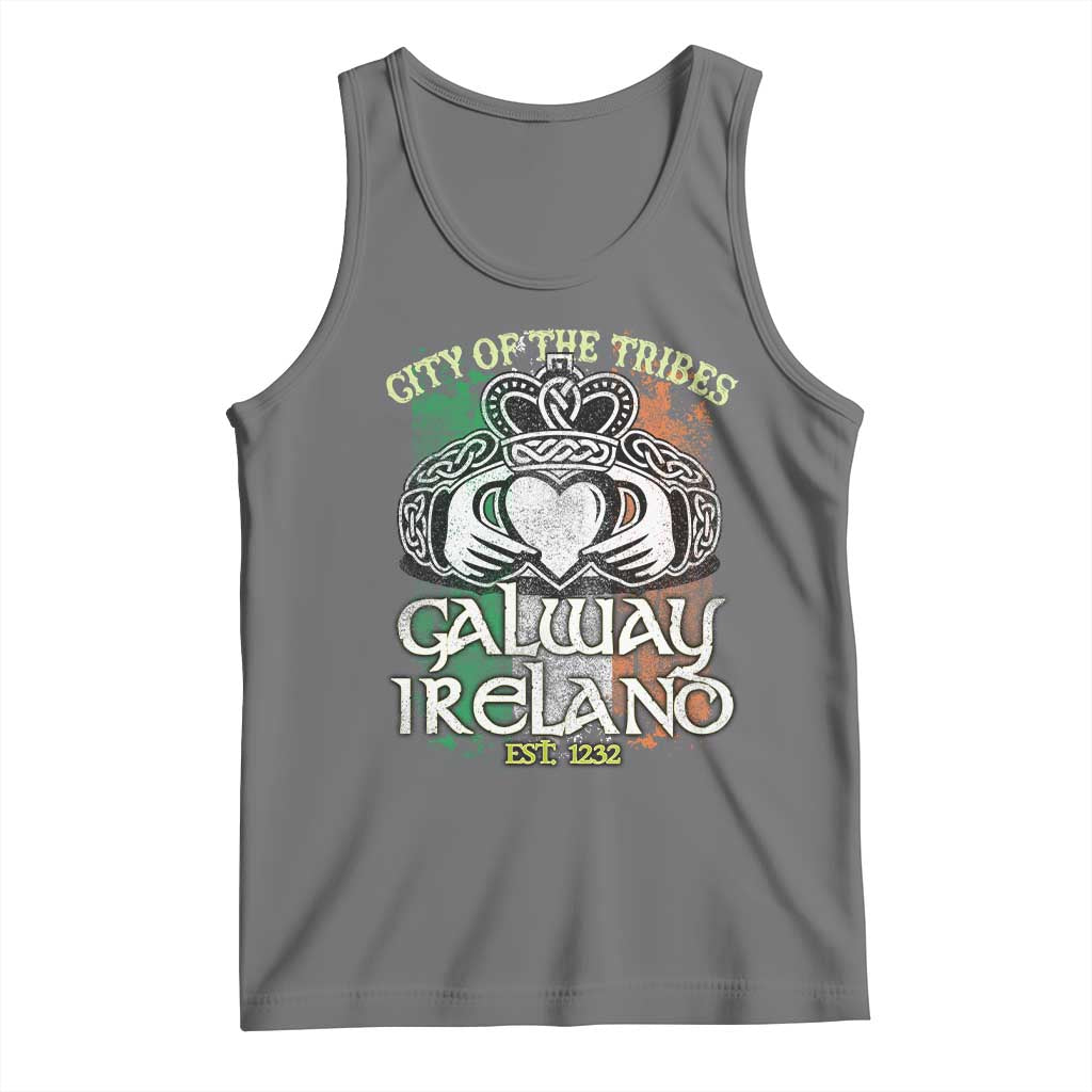 Galway Ireland Tank Top City Of The Tribes Est 1232 TS09 Black Heather Print Your Wear