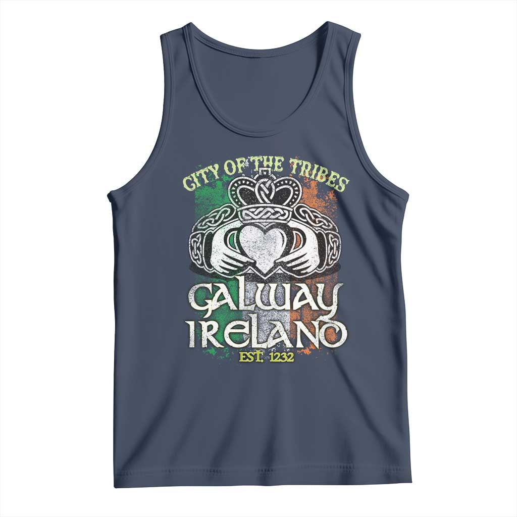 Galway Ireland Tank Top City Of The Tribes Est 1232 TS09 Navy Print Your Wear