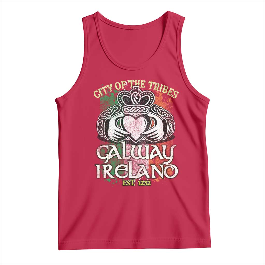 Galway Ireland Tank Top City Of The Tribes Est 1232 TS09 Red Print Your Wear