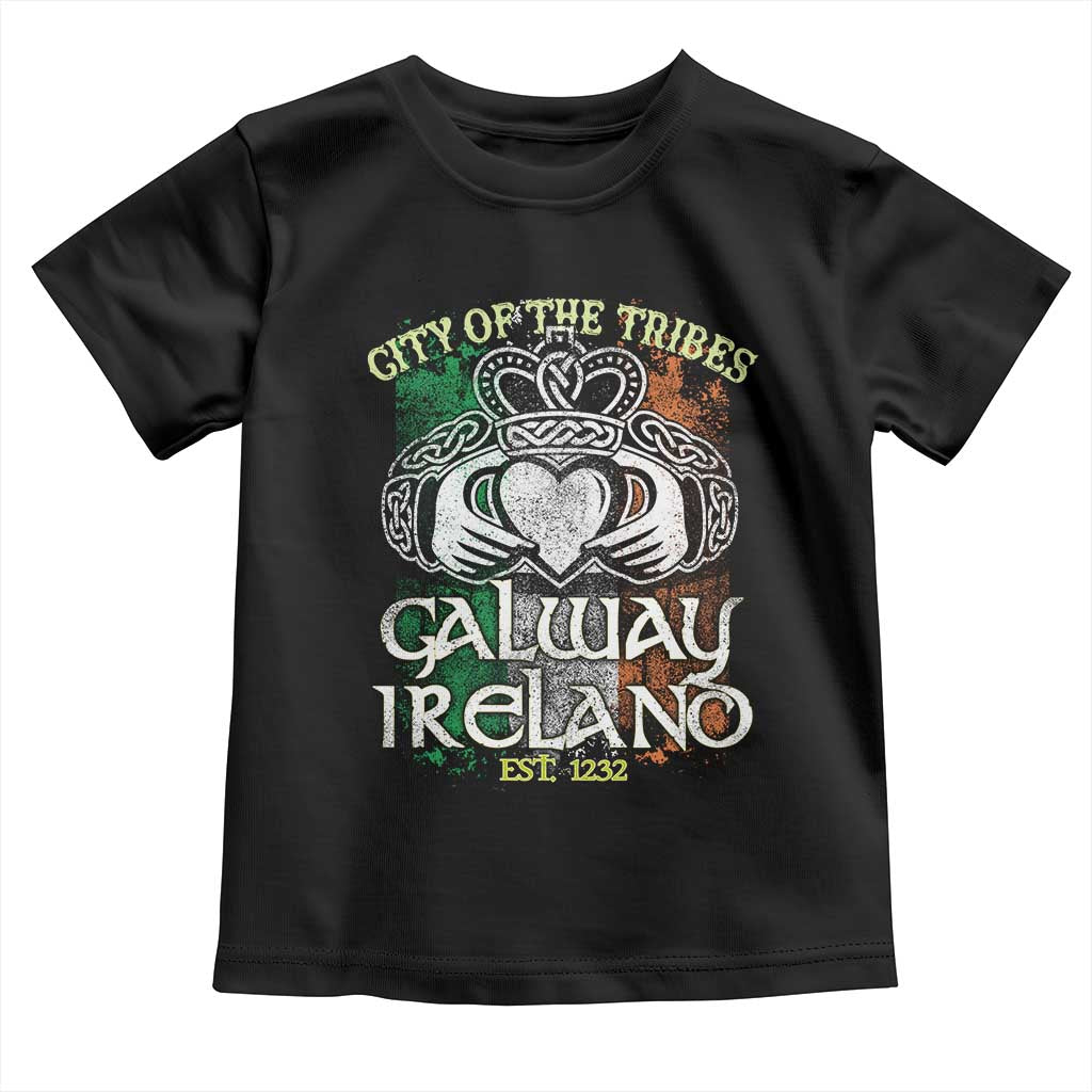 Galway Ireland Toddler T Shirt City Of The Tribes Est 1232 TS09 Black Print Your Wear