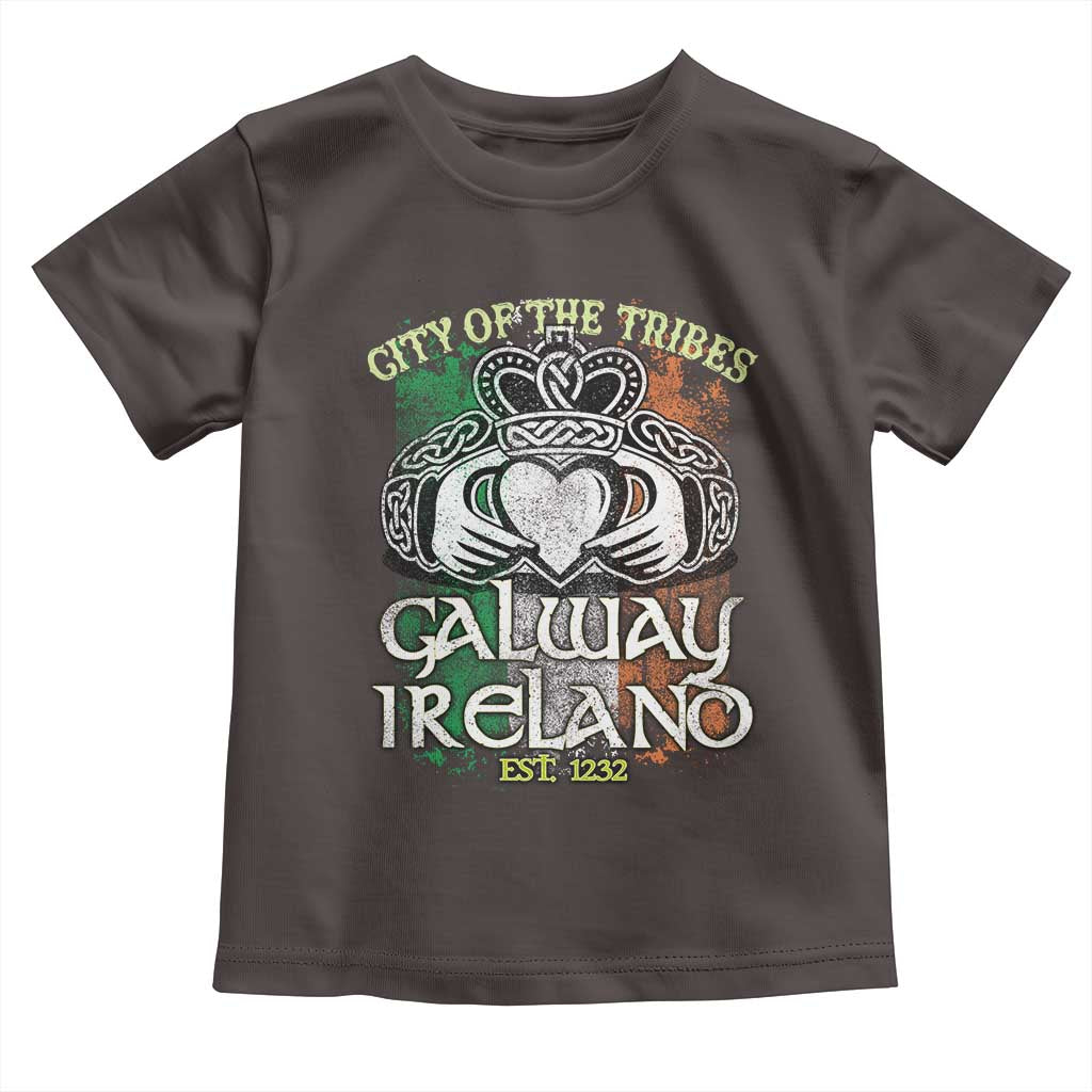 Galway Ireland Toddler T Shirt City Of The Tribes Est 1232 TS09 Dark Chocolate Print Your Wear