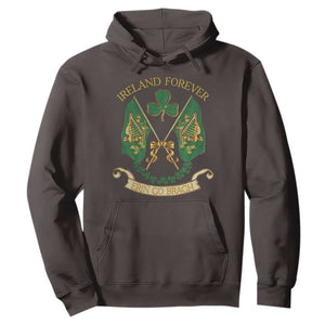 Irish Pride Hoodie Eirinn Go Brach Ireland Forever TS09 Dark Chocolate Print Your Wear
