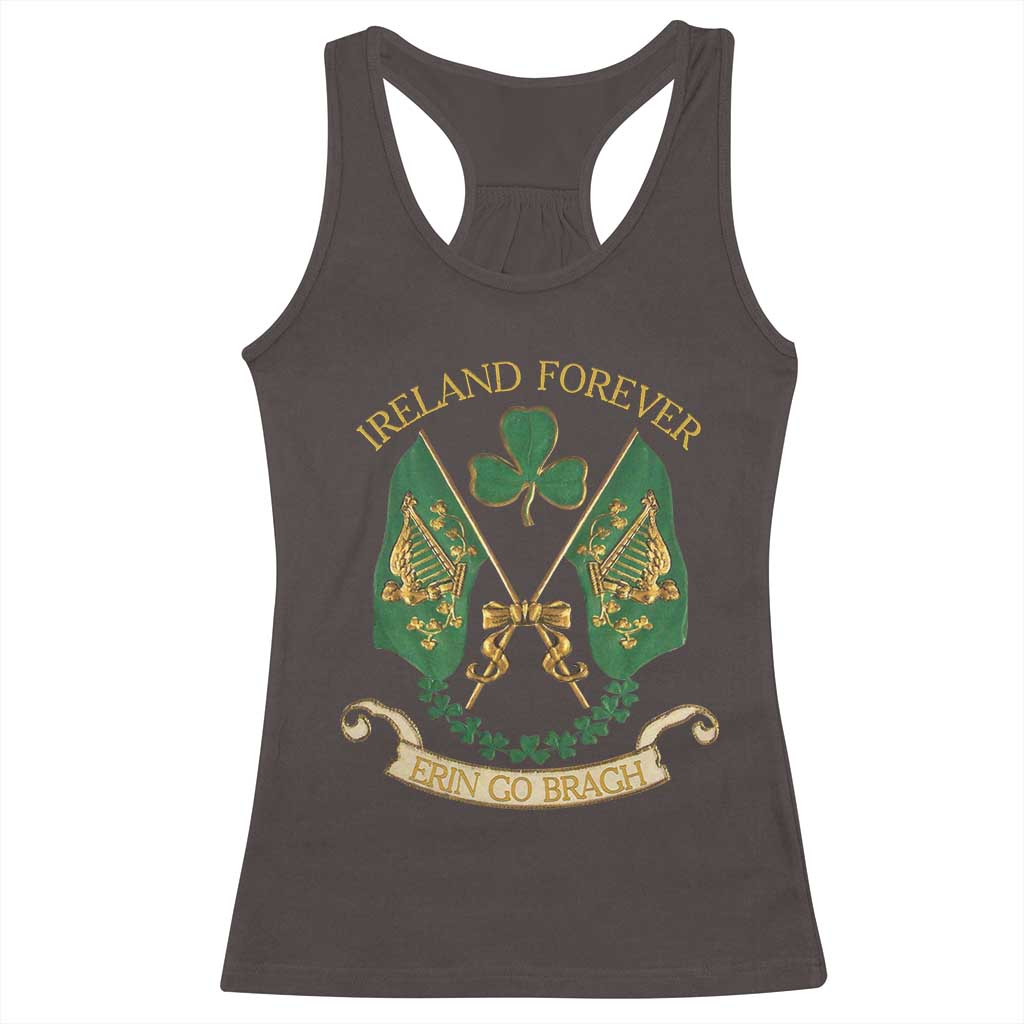 Irish Pride Racerback Tank Top Eirinn Go Brach Ireland Forever TS09 Dark Chocolate Print Your Wear