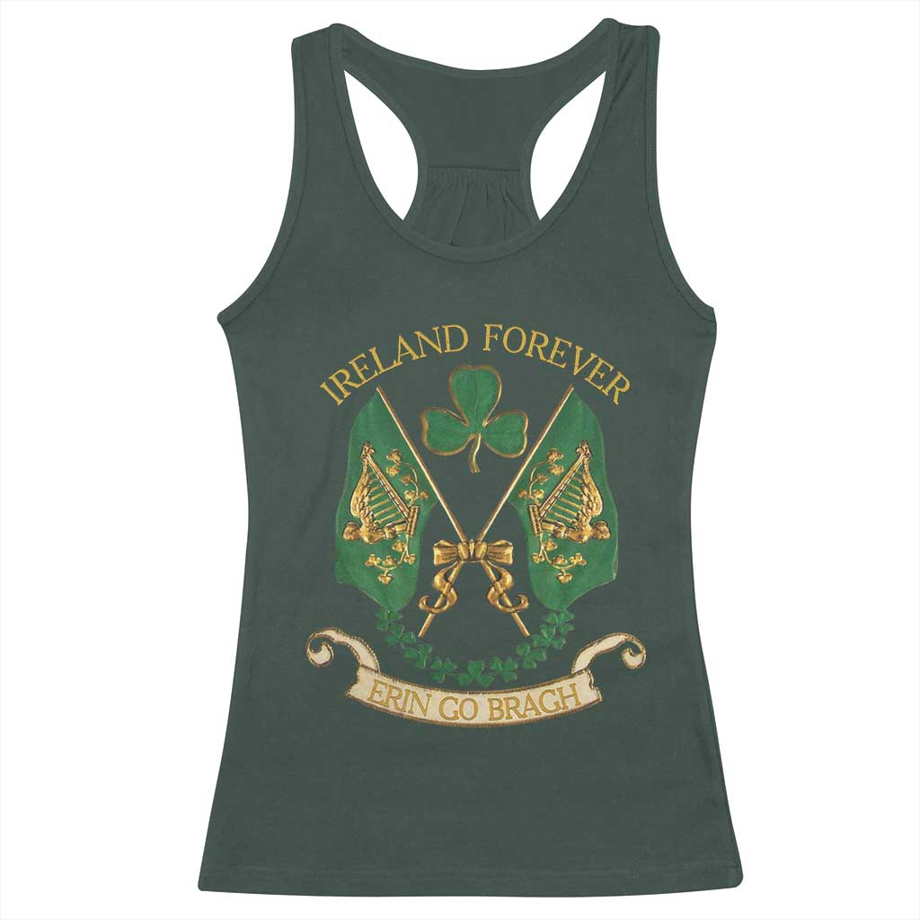 Irish Pride Racerback Tank Top Eirinn Go Brach Ireland Forever TS09 Dark Forest Green Print Your Wear