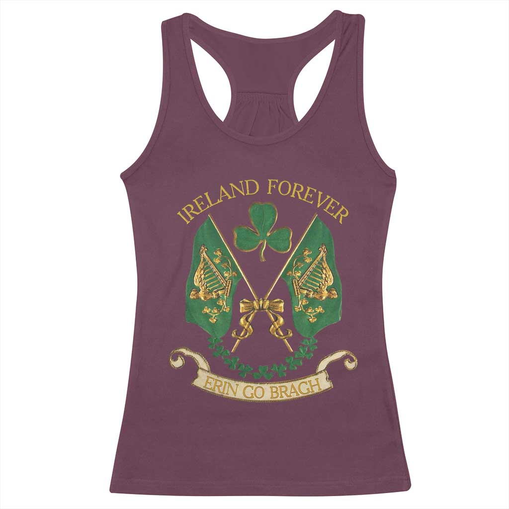 Irish Pride Racerback Tank Top Eirinn Go Brach Ireland Forever TS09 Maroon Print Your Wear