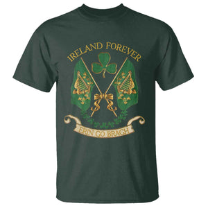 Irish Pride T Shirt Eirinn Go Brach Ireland Forever TS09 Dark Forest Green Print Your Wear