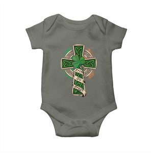Irish Pride Baby Onesie Eirinn Go Brach Ireland For Ever TS09 Military Green Print Your Wear