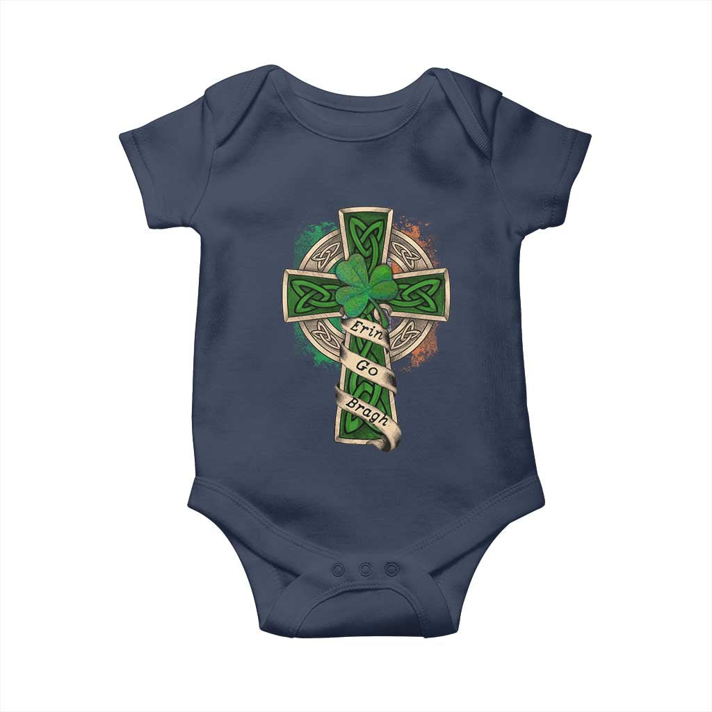 Irish Pride Baby Onesie Eirinn Go Brach Ireland For Ever TS09 Navy Print Your Wear