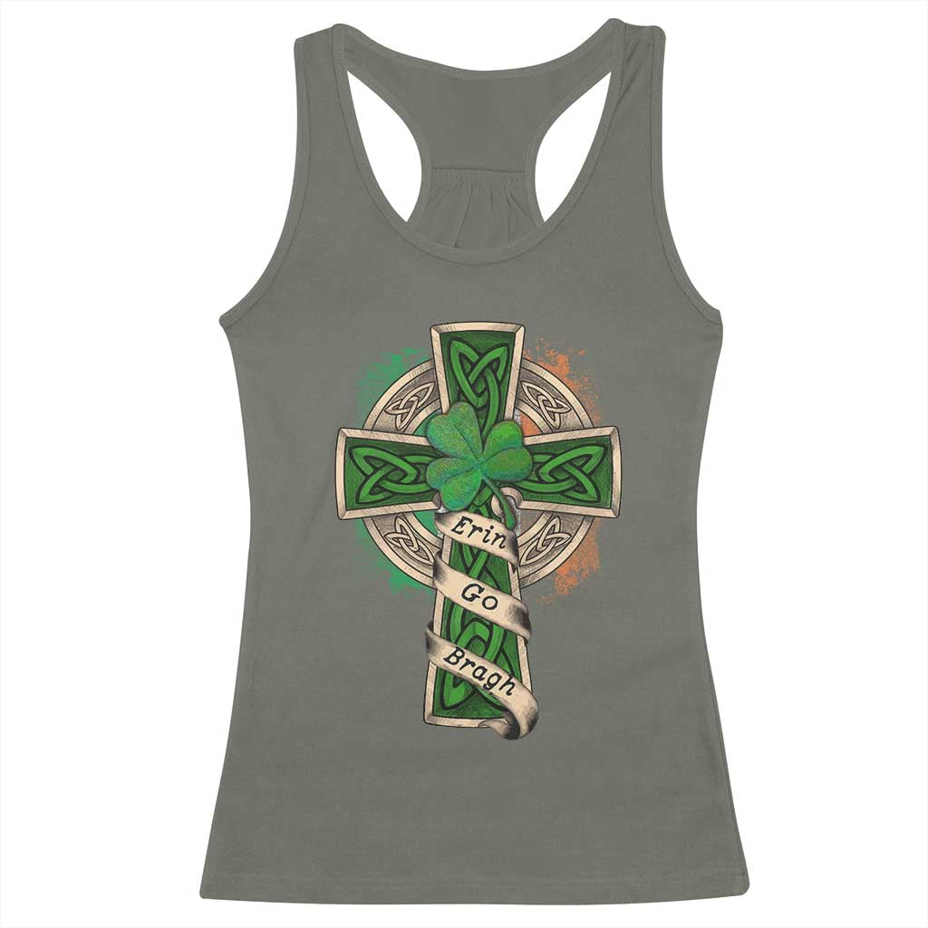 Irish Pride Racerback Tank Top Eirinn Go Brach Ireland For Ever TS09 Military Green Print Your Wear
