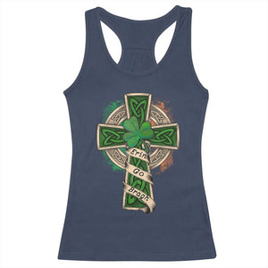 Irish Pride Racerback Tank Top Eirinn Go Brach Ireland For Ever TS09 Navy Print Your Wear
