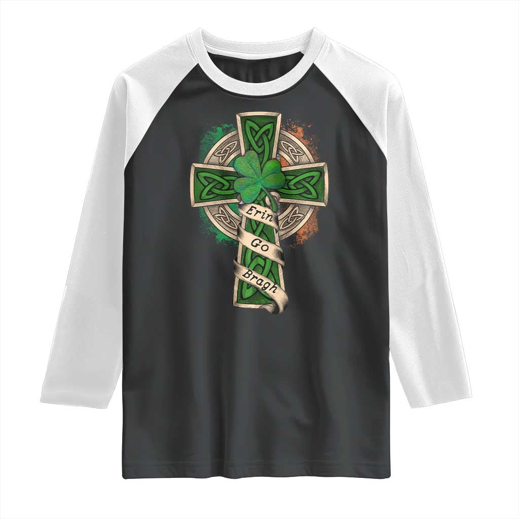 Irish Pride Raglan Shirt Eirinn Go Brach Ireland For Ever TS09 Black White Print Your Wear