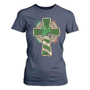 Irish Pride T Shirt For Women Eirinn Go Brach Ireland For Ever TS09 Navy Print Your Wear
