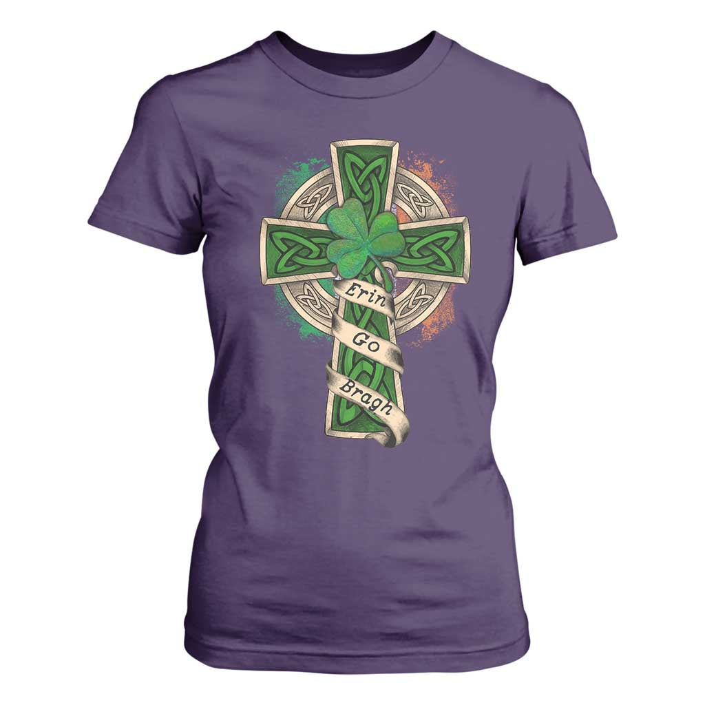 Irish Pride T Shirt For Women Eirinn Go Brach Ireland For Ever TS09 Purple Print Your Wear