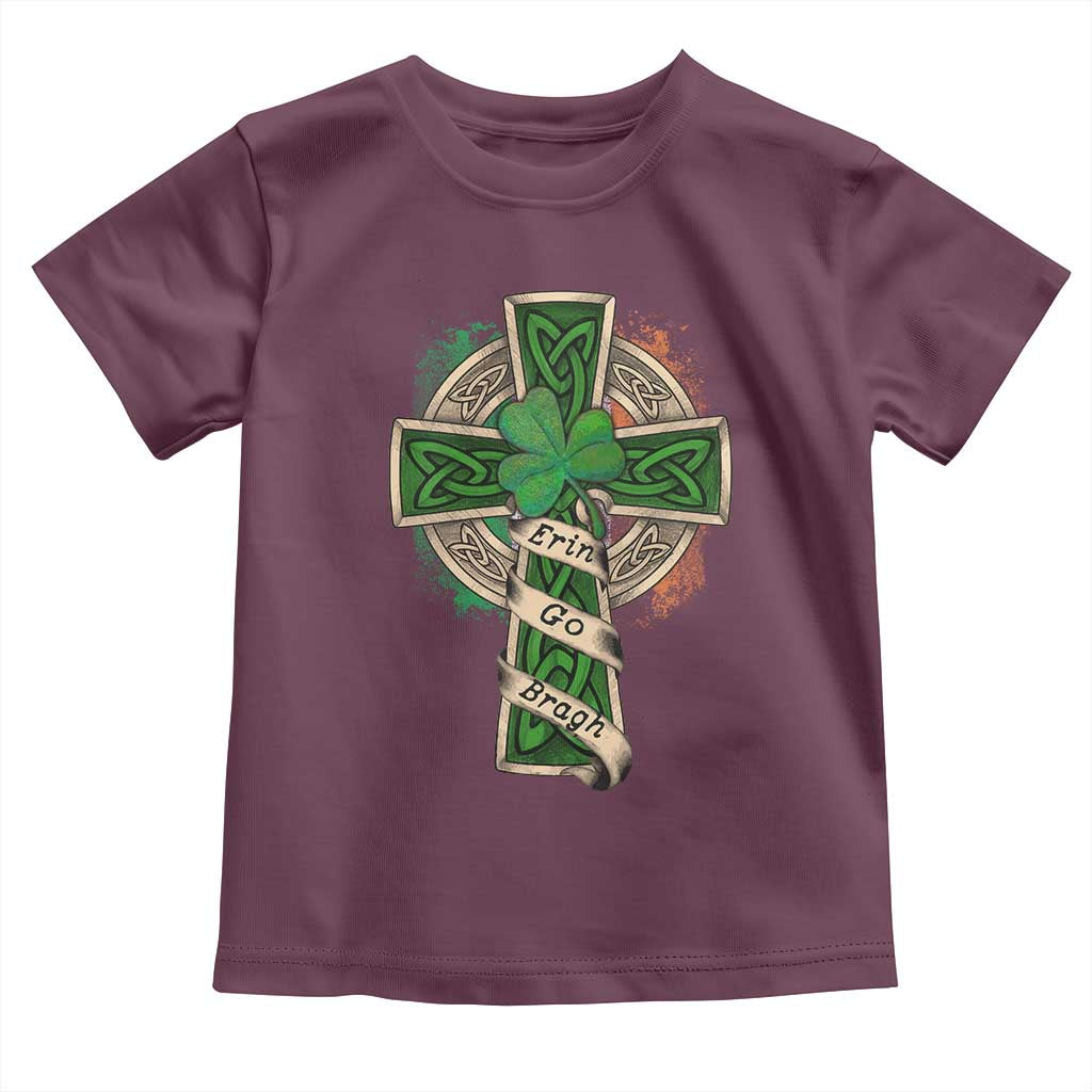 Irish Pride Toddler T Shirt Eirinn Go Brach Ireland For Ever TS09 Maroon Print Your Wear