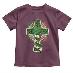 Irish Pride Toddler T Shirt Eirinn Go Brach Ireland For Ever TS09 Maroon Print Your Wear