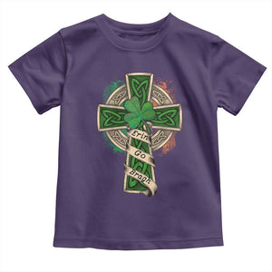 Irish Pride Toddler T Shirt Eirinn Go Brach Ireland For Ever TS09 Purple Print Your Wear