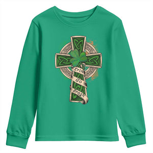 Irish Pride Youth Sweatshirt Eirinn Go Brach Ireland For Ever TS09 Irish Green Print Your Wear