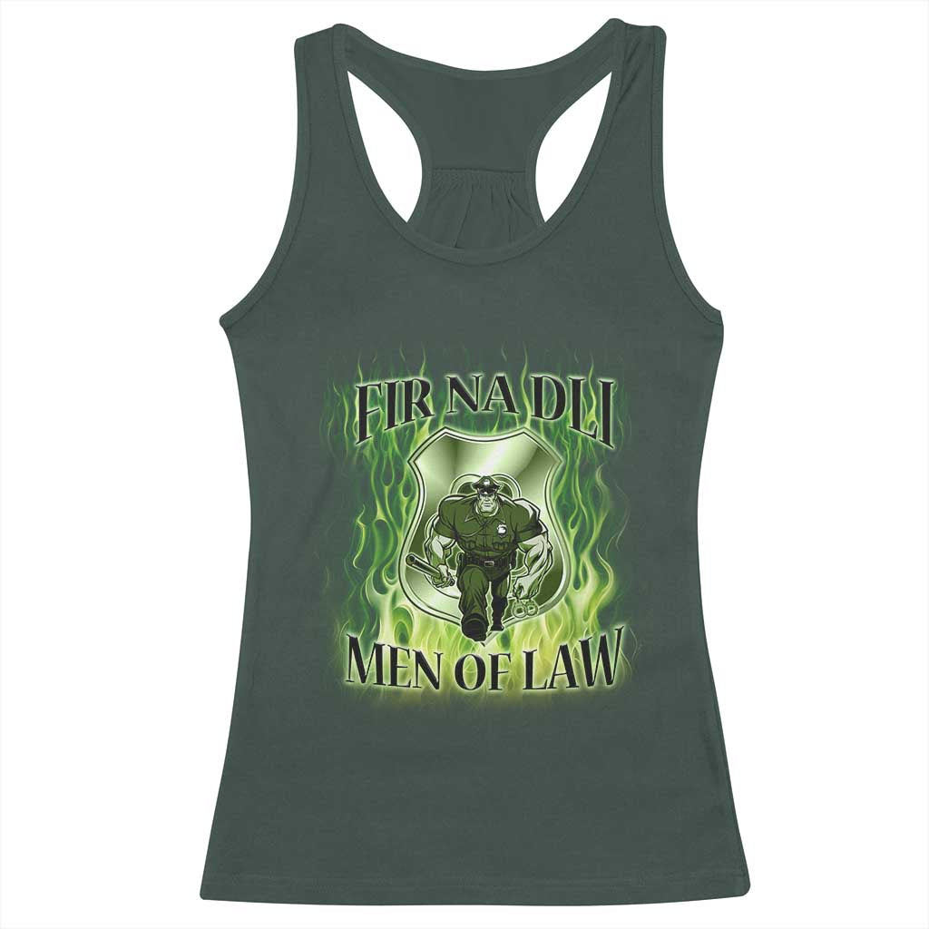 Patriotic Irish Pride Racerback Tank Top Fir Na Dli Men Of Law TS09 Dark Forest Green Print Your Wear