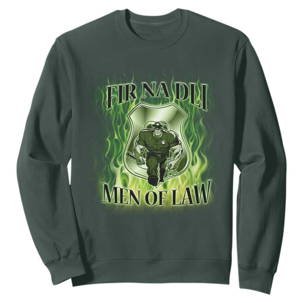 Patriotic Irish Pride Sweatshirt Fir Na Dli Men Of Law TS09 Dark Forest Green Print Your Wear