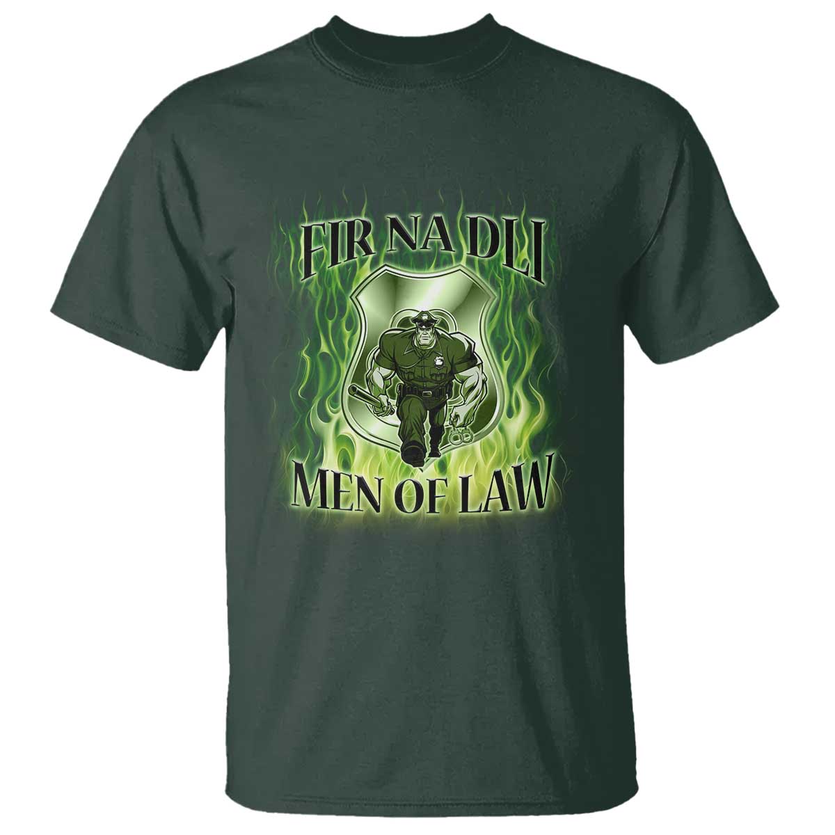Patriotic Irish Pride T Shirt Fir Na Dli Men Of Law TS09 Dark Forest Green Print Your Wear