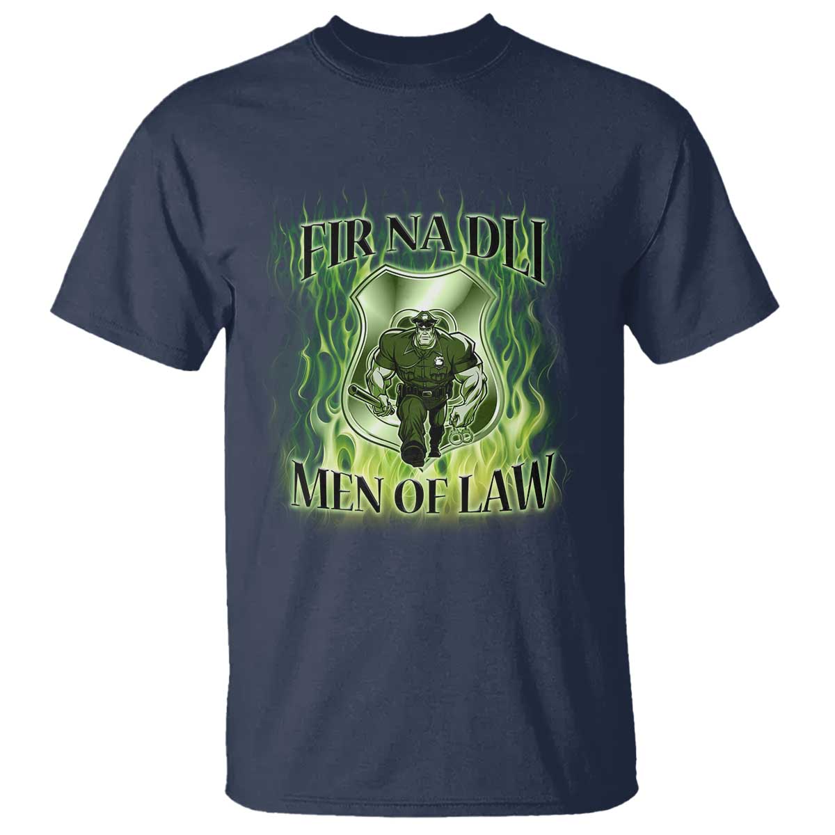 Patriotic Irish Pride T Shirt Fir Na Dli Men Of Law TS09 Navy Print Your Wear