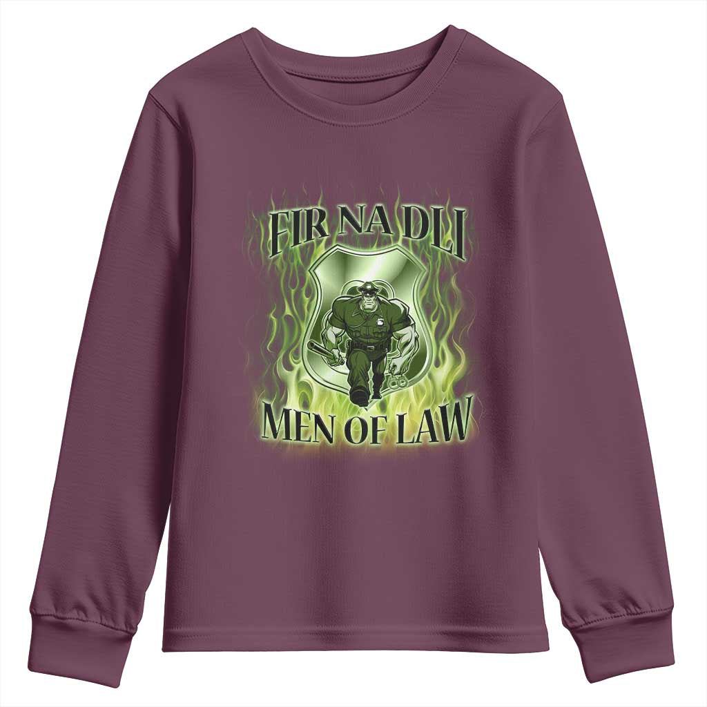 Patriotic Irish Pride Youth Sweatshirt Fir Na Dli Men Of Law TS09 Maroon Print Your Wear