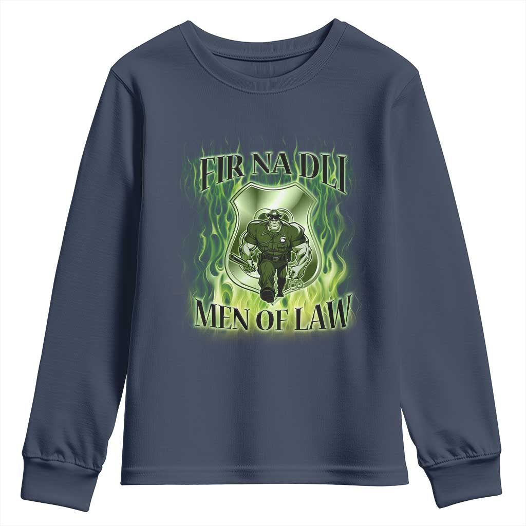 Patriotic Irish Pride Youth Sweatshirt Fir Na Dli Men Of Law TS09 Navy Print Your Wear
