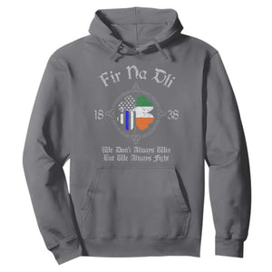 Irish Pride Hoodie Fir Na Dli Men Of Law Shamrock American Irish Flag TS09 Charcoal Print Your Wear