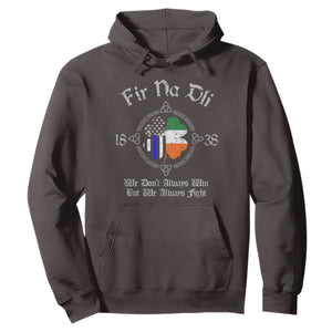 Irish Pride Hoodie Fir Na Dli Men Of Law Shamrock American Irish Flag TS09 Dark Chocolate Print Your Wear