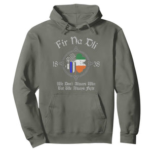 Irish Pride Hoodie Fir Na Dli Men Of Law Shamrock American Irish Flag TS09 Military Green Print Your Wear