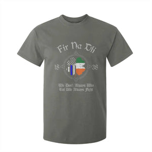 Irish Pride T Shirt For Kid Fir Na Dli Men Of Law Shamrock American Irish Flag TS09 Military Green Print Your Wear