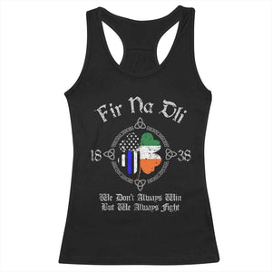 Irish Pride Racerback Tank Top Fir Na Dli Men Of Law Shamrock American Irish Flag TS09 Black Print Your Wear
