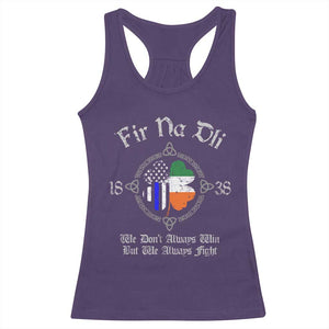 Irish Pride Racerback Tank Top Fir Na Dli Men Of Law Shamrock American Irish Flag TS09 Purple Print Your Wear