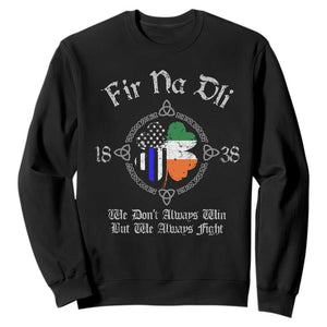 Irish Pride Sweatshirt Fir Na Dli Men Of Law Shamrock American Irish Flag TS09 Black Print Your Wear