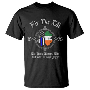 Irish Pride T Shirt Fir Na Dli Men Of Law Shamrock American Irish Flag TS09 Black Print Your Wear