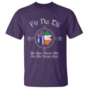 Irish Pride T Shirt Fir Na Dli Men Of Law Shamrock American Irish Flag TS09 Purple Print Your Wear