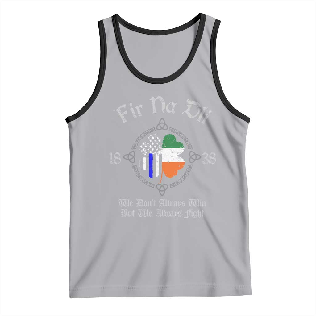 Irish Pride Tank Top Fir Na Dli Men Of Law Shamrock American Irish Flag TS09 Athletic Heather Black Print Your Wear