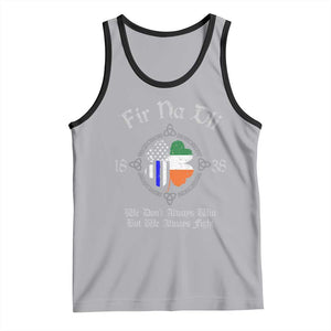 Irish Pride Tank Top Fir Na Dli Men Of Law Shamrock American Irish Flag TS09 Athletic Heather Black Print Your Wear